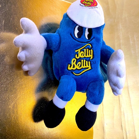 JELLY BELLY BEAN VINTAGE 1999 BEAN BAG PLUSH BLUEBERRY WITH JELLY BELLY LOGO 6” - Picture 8 of 11